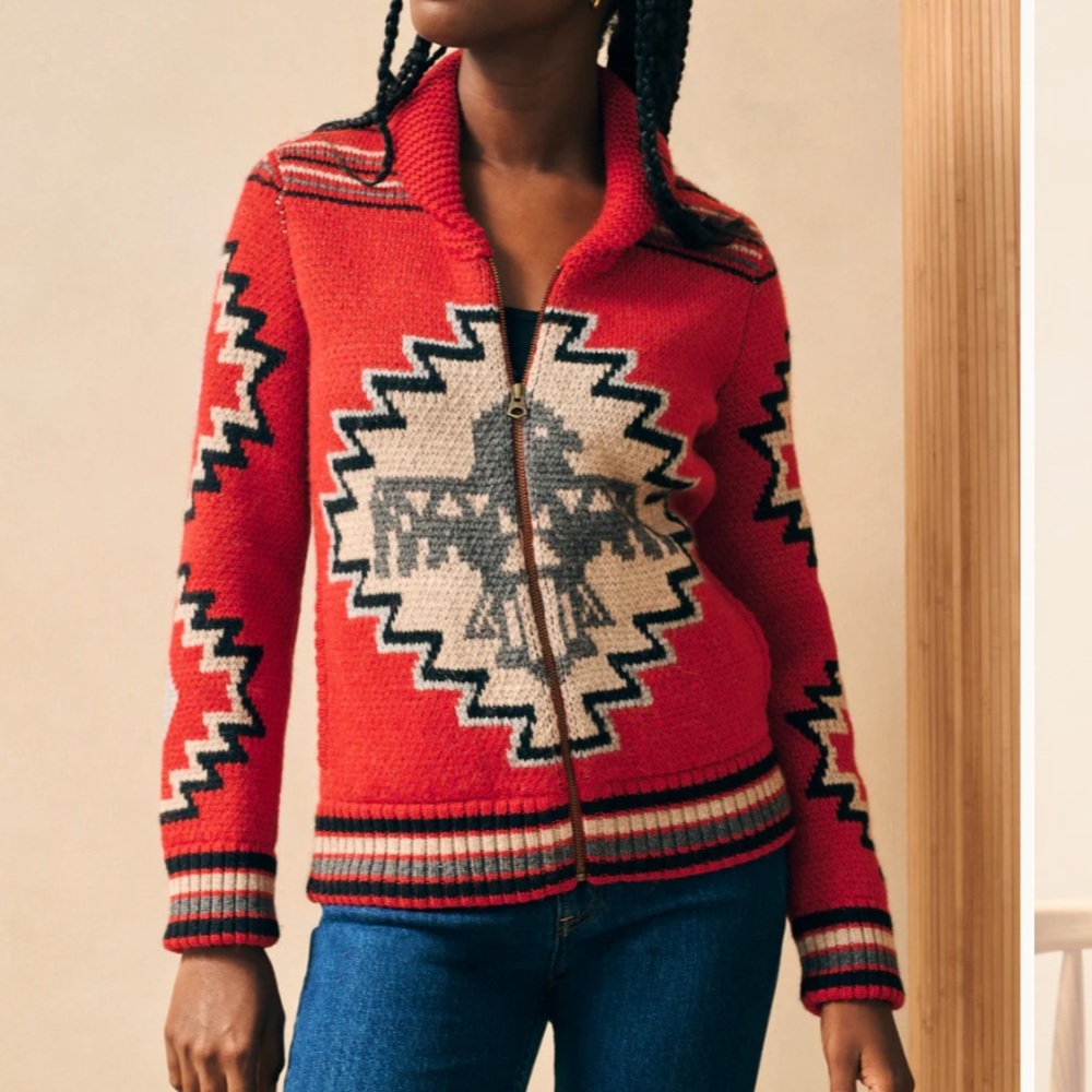 Faherty Phoenix sweater jacket NWOT